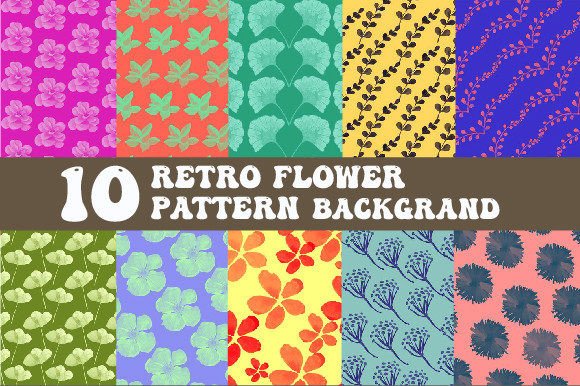 Download RETRO Flower Pattern Background - Flower pattern Collection