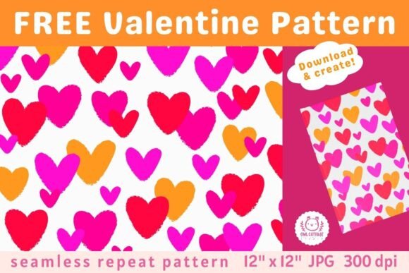 Download FREE Valentine Hearts Seamless Pattern - Valentine Collection