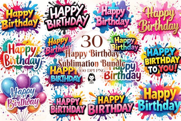 Download Happy Birthday Sublimation Bundle - Sublimation Collection