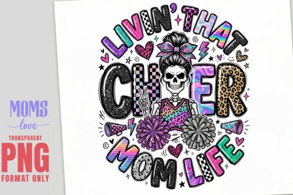 Download LIVIN THAT CHEER MOM LIFE Sublimation - Sublimation Collection