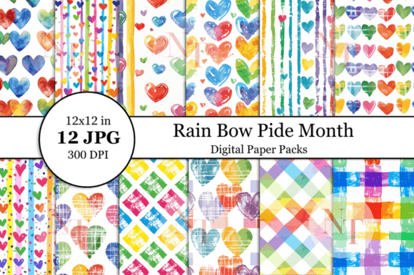Download Rainbow Pride Month Digital Paper - Rainbow Collection