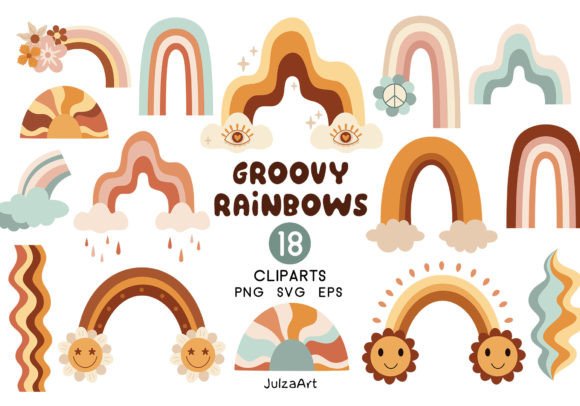 Download Rainbow Clipart, Retro Rainbow Svg Png - Rainbow Collection