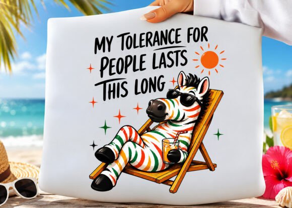 Download Funny Zebra Introvert Summer Vacation - Premium Bundle