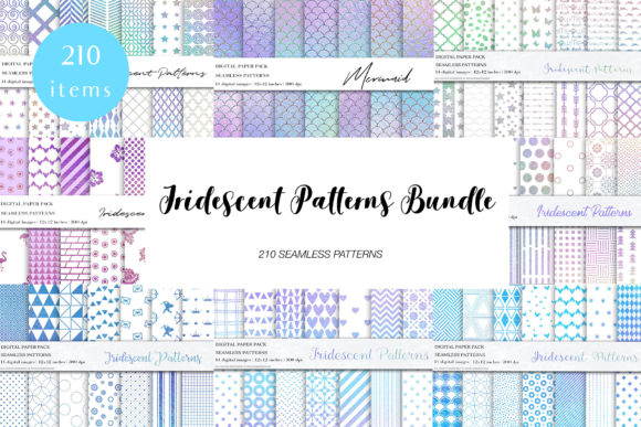 Download Iridescent Rainbow Patterns Bundle - Rainbow Collection