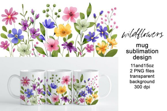 Download Mug Wrap, Sublimation Design Flowers - Sublimation Collection