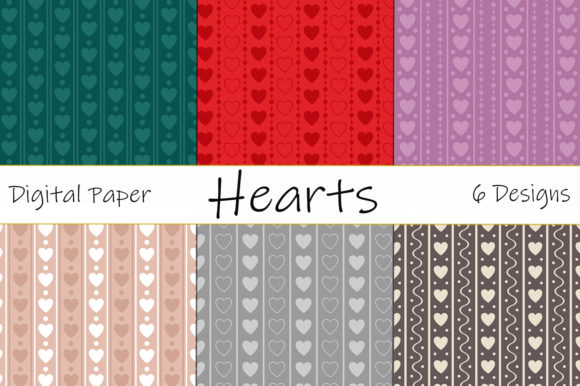 Download Seamless Patterns Valentine's Day Hearts - Valentine Collection