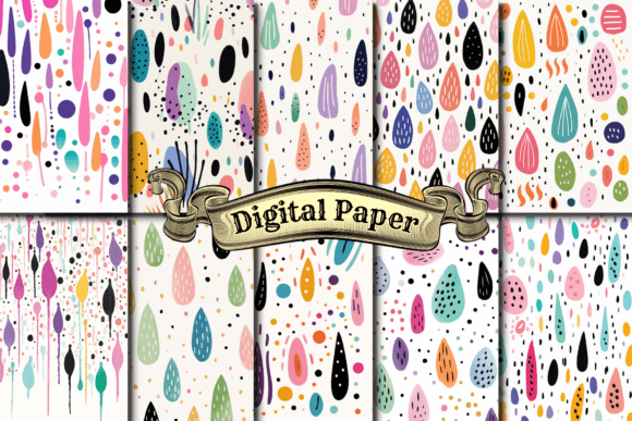 Download Abstract Boho Pattern Digital Papers - Boho pattern Collection