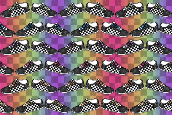 Download Rainbow Canvas Shoe Seamless - Rainbow Collection
