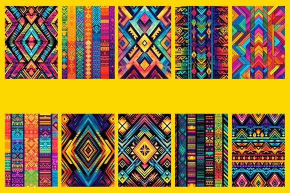 Download Aztec Rainbow Patterns - Rainbow Collection