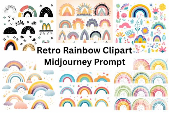 Download Prompt for Retro Rainbow Clipart - Rainbow Collection