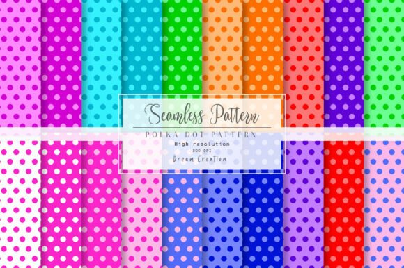 Download Rainbow Polka Dot Digital Paper - Rainbow Collection