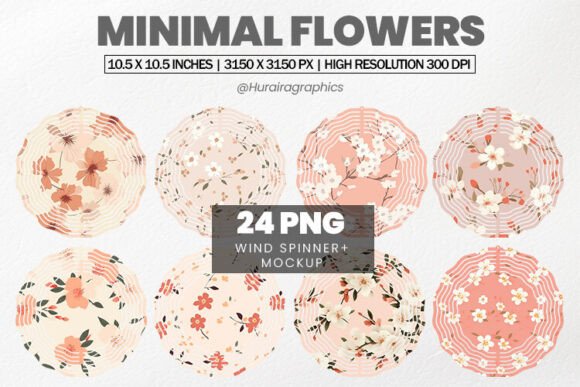 Download Minimal Flowers Wind Spinner Sublimation - Sublimation Collection