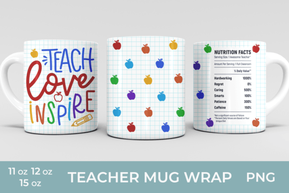 Download Teacher Sublimation Mug Wrap 11 Oz 15 Oz - Sublimation Collection