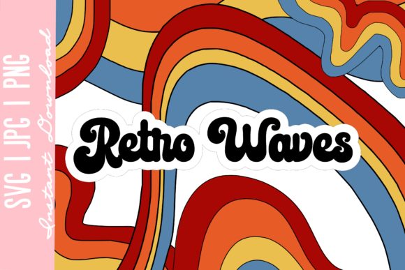 Download Retro Rainbow Waves Retro Wave Swirls - Rainbow Collection