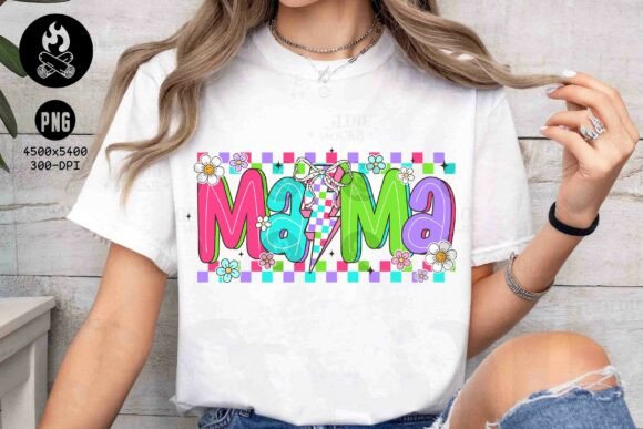 Download Colorful Checkered Mama PNG Sublimation - Sublimation Collection