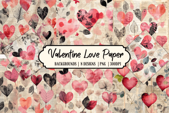 Download Valentine Love Paper Background - Valentine Collection