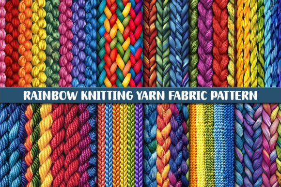 Download Rainbow Knitting Yarn Fabric Pattern - Rainbow Collection