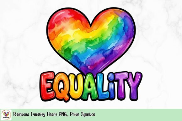Download Rainbow Equality Heart PNG, Pride Symbol - Rainbow Collection