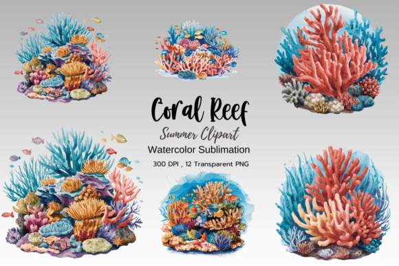 Download Coral Reef Sublimation Clipart - Sublimation Collection