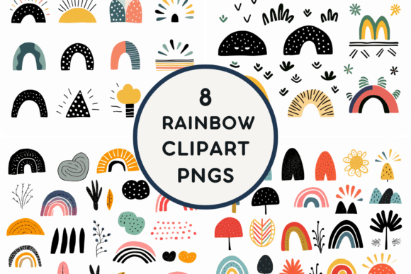 Download Retro Rainbow Clipart PNGS - Rainbow Collection